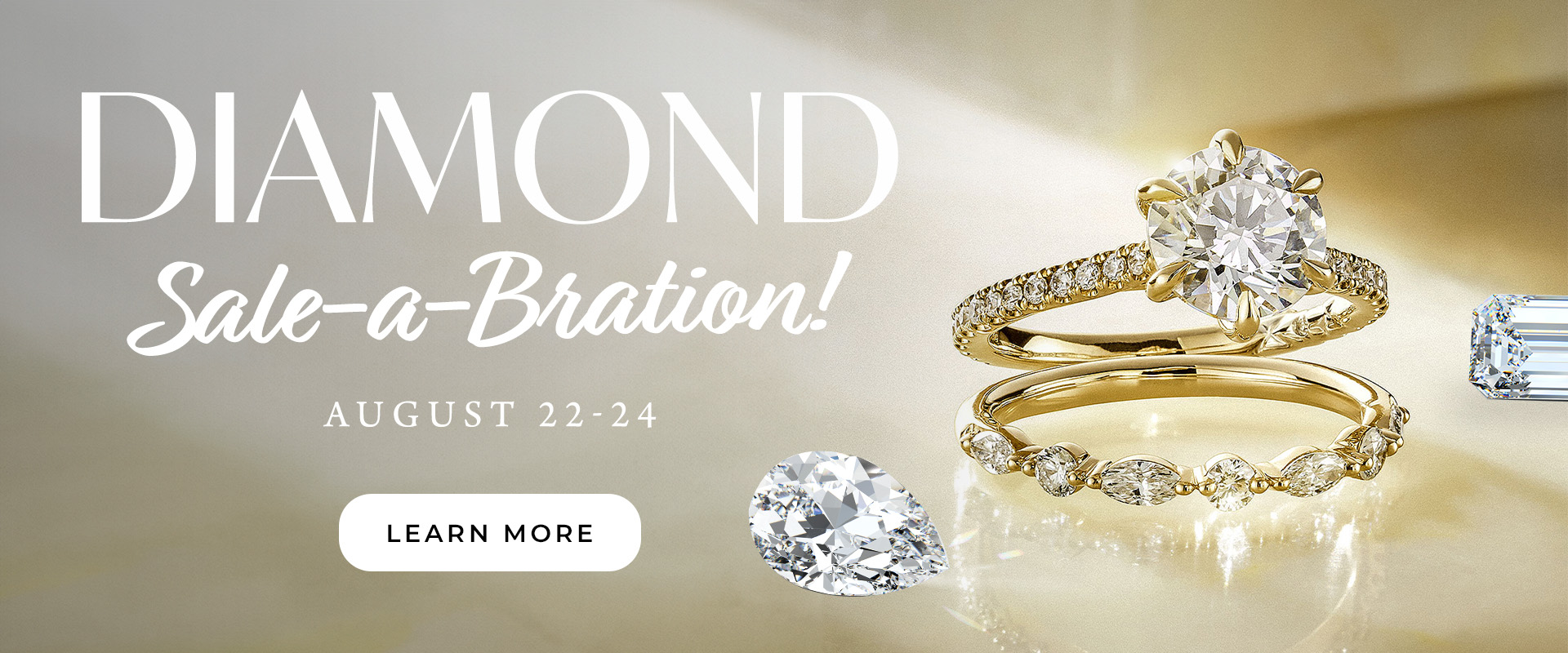 Diamond Sale-a-Bration! Diamond Sale-a-Bration! August 22-24 banner featuring diamond jewelry