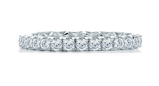 a silver eternity wedding band featuring an unbroken line of diamonds a silver eternity wedding band featuring an unbroken line of diamonds